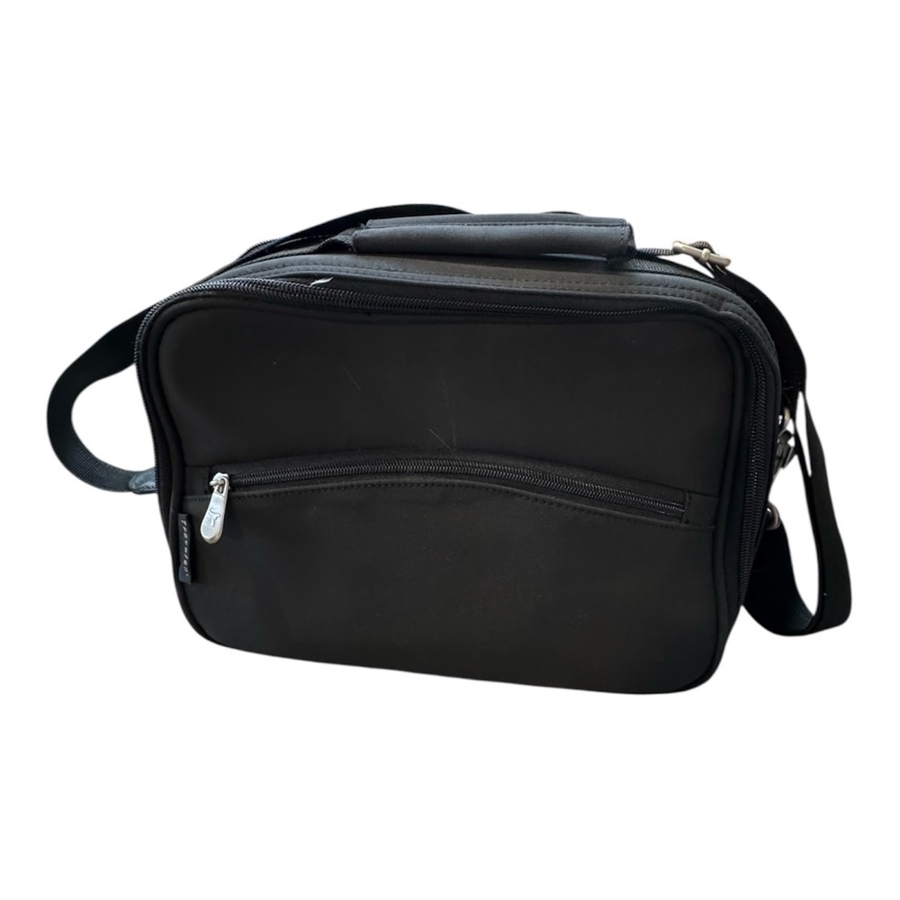 Travelon Black Hanging Toiletry Organizer Travel Bag Multi Pocket Cosmetic Kit